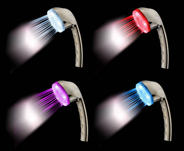 LED Duschkopf mehrfarbig mit Disco Effekt